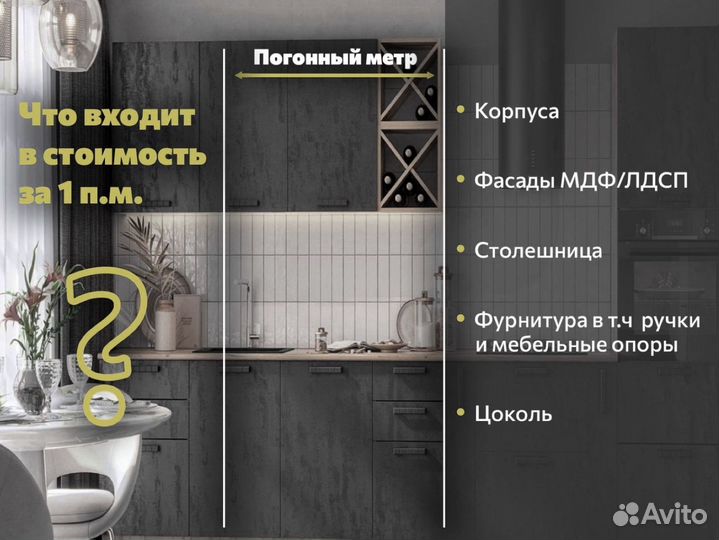 Бюджетная модульная кухня в наличии