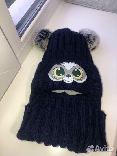 Балаклава детская шапка-шлем зимняя