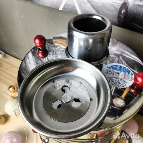 Самовар 3,5 литра на дровах, турецкий, два крана