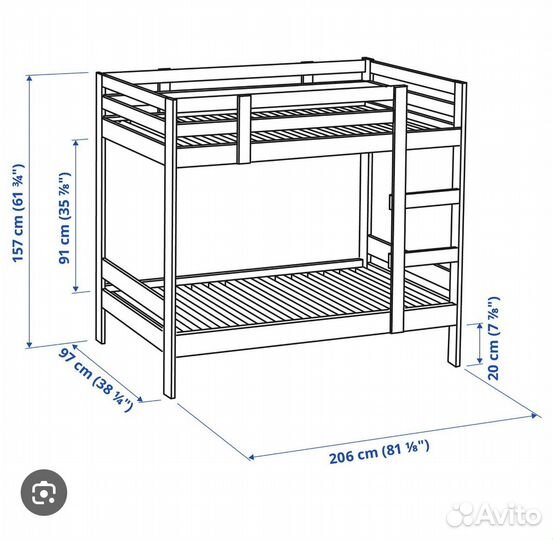 Кровать двухьярусная Икеа