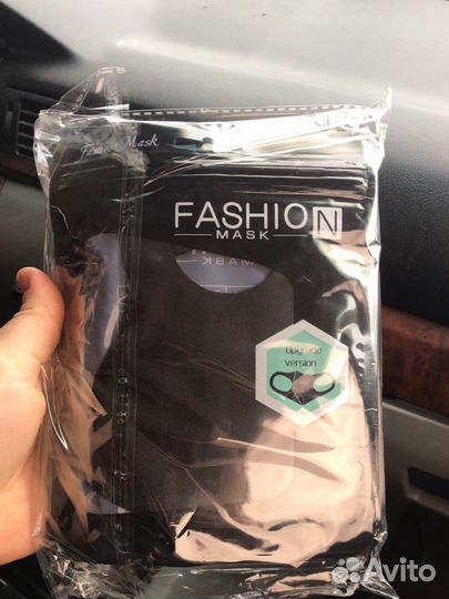 Маска черная многоразовая