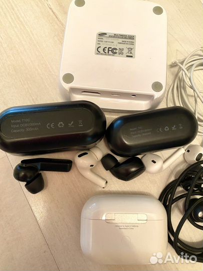Беспроводные наушники,зарядное устройство samsung