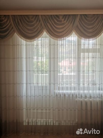 Шторы с ламбрекеном бу
