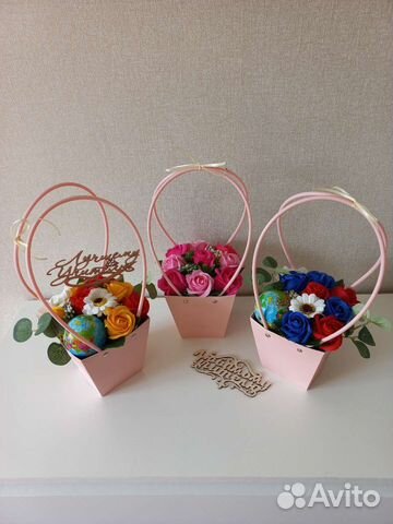 Композиция из мыльных роз