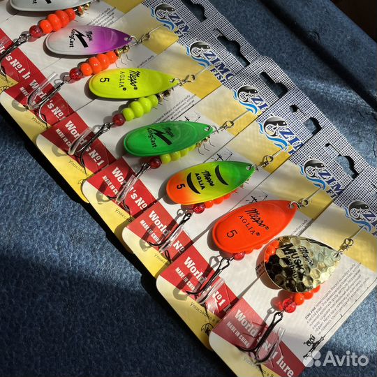 Блесны вертушки 10шт №5 mepps. Цена за набор