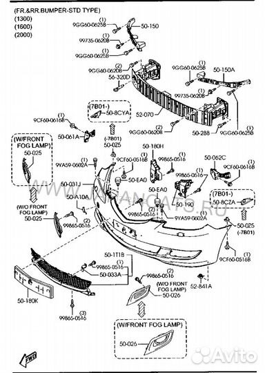 Заглушка противотуманной фары mazda 3 BK