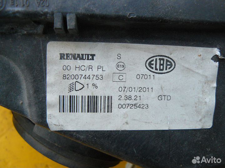 Фара левая для Renault Logan 2012г