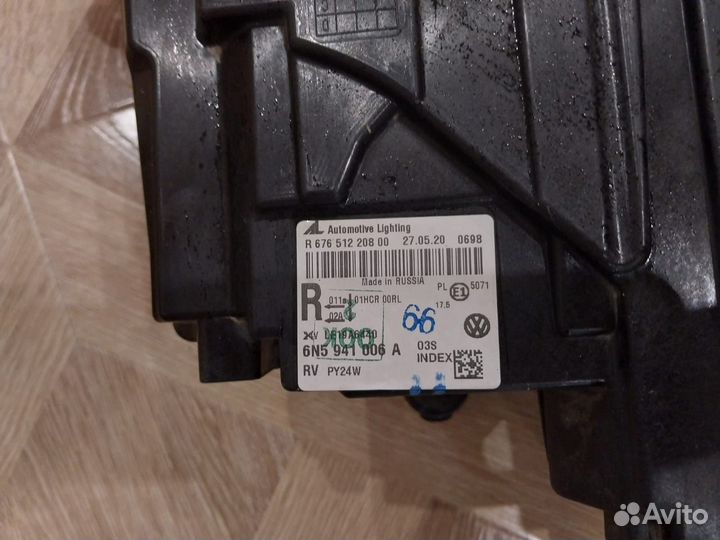 Фара volkswagen polo liftback