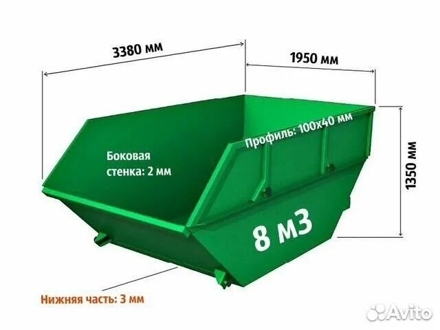 Вывоз строительного мусора контейнером