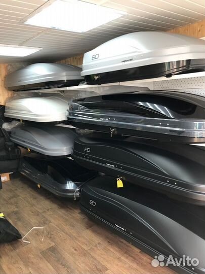 Бокс автомобильный Магнум 390 (черный карбон)