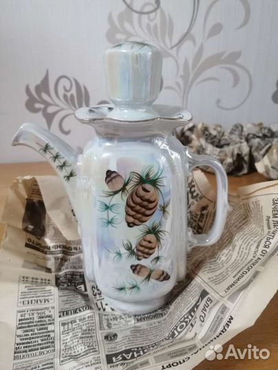 Кофейный сервиз с Шишками. Коростенский фарфор