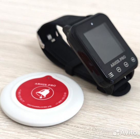 Влагозащищенный пейджер, кнопка вызова официанта