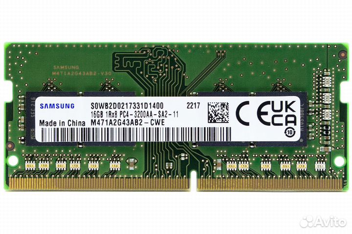 Новый sodimm DDR4 16GB PC25600 3200мгц Samsung