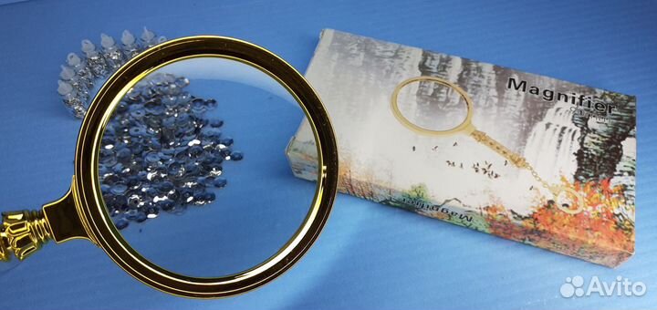 Лупа на цепочке Golg Линза 90мм 4 крат увеличение