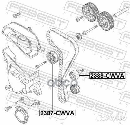 2387-cwva ролик натяжной ремня грм Audi A3 1.2