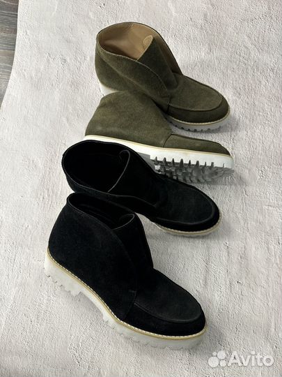 Ботинки замшевые женские