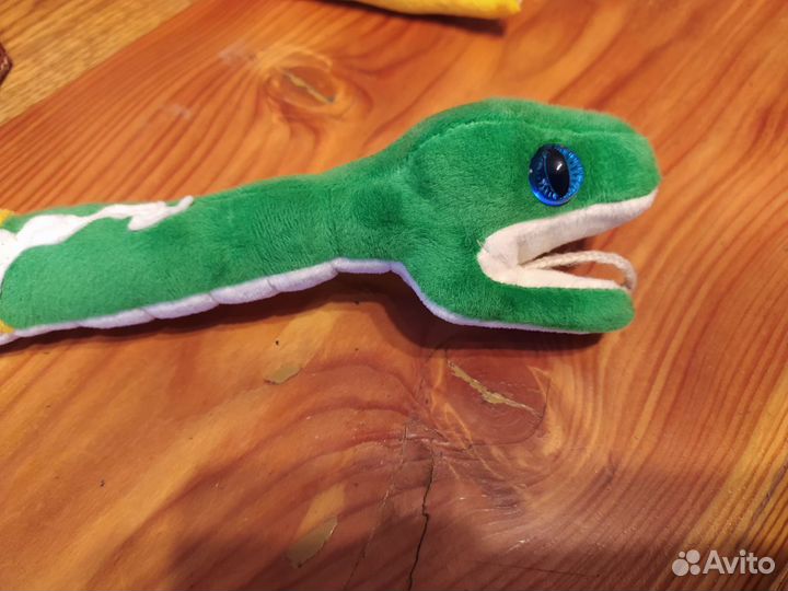 Мягкая игрушка Змея, зеленый удав