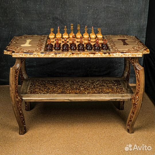 Шахматы. Янтарь. Янтарные шахматный Стол с фигурам