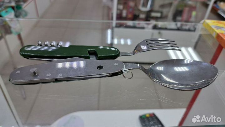 Мультитул туристический складной Вилка-ложка-нож-ш