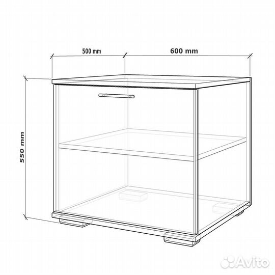 Тумба Линт-951a венге цаво прикроватная
