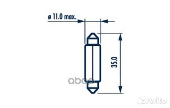 Автолампа narva 17136 Fest T11x38(C5W) 24V 5W S