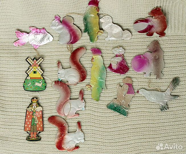 Елочные игрушки картонаж СССР