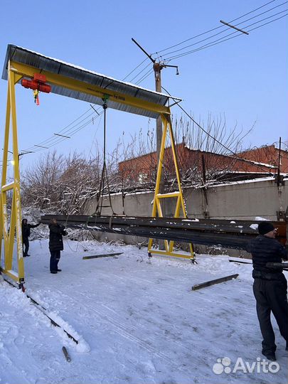 Передвижной мобильный козловой кран