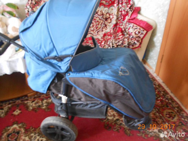 Коляска от рождения до 3-х лет +2 конмб.на овчине