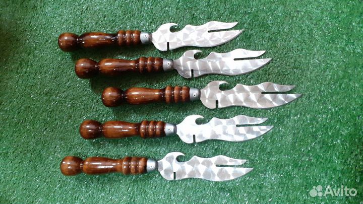 Нож - вилка для шашлыка 6в1