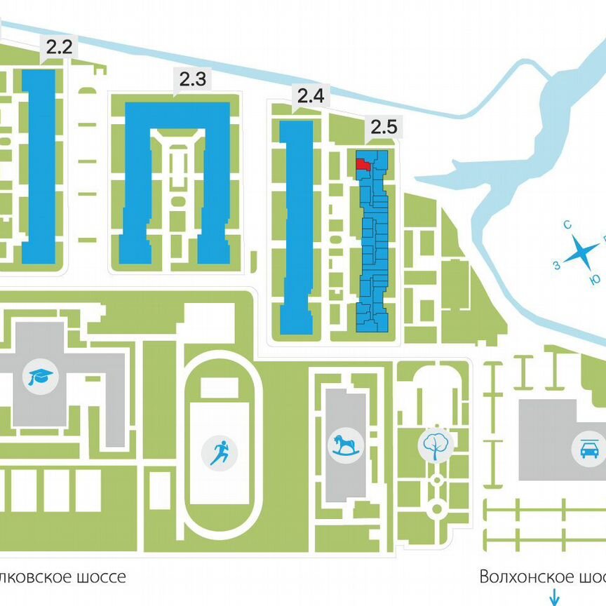 1-к. квартира, 42,1 м², 4/5 эт.