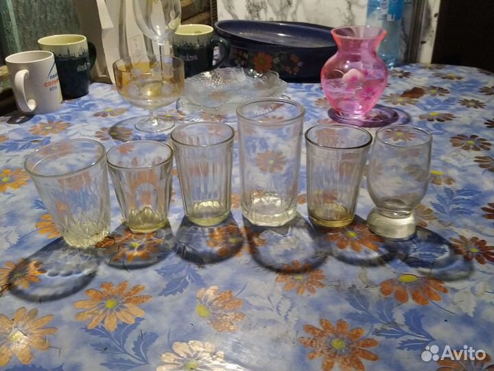 Посуда, Стекло, Тарелка, Блюдца, Кружки, Сервизы