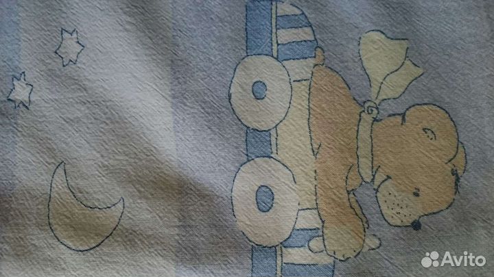 Детское постельное белье (нежно-голубого цвета)