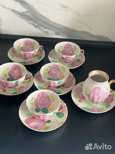 Чайный сервиз СССР дулево агашки