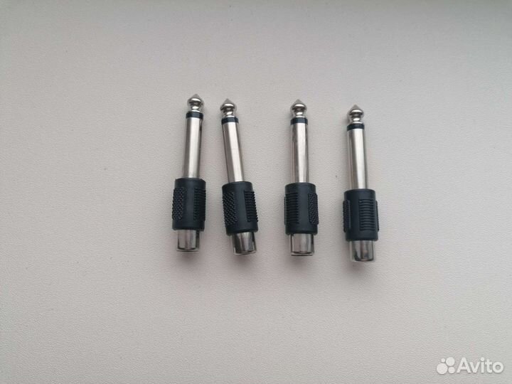 Переходник Jack 6,3 мм штекер на RCA гнездо