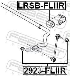 2923-fliir тяга стабилизатора задняя Land Rove