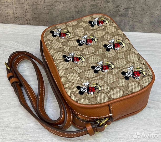 Кроссбоди coach для юных модниц, текстиль.Новая