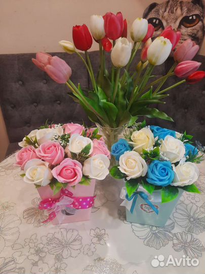 Букет цветов из мыла