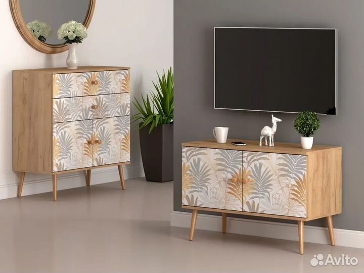 Тумба тв 1 Art design Flora 90см