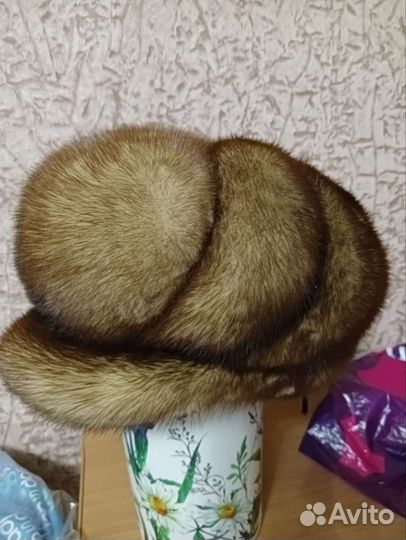 Шапка норковая женская, размер 58