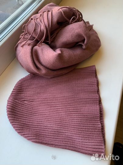 Шапка и шарф весна осень женская