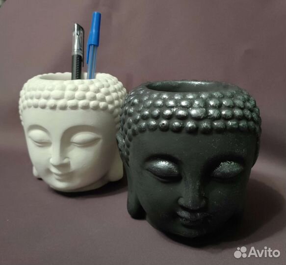 Кашпо органайзер Будда из гипса