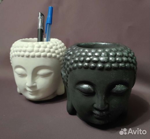 Кашпо органайзер Будда из гипса