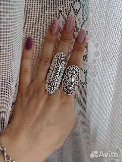 Кольцо, серьги