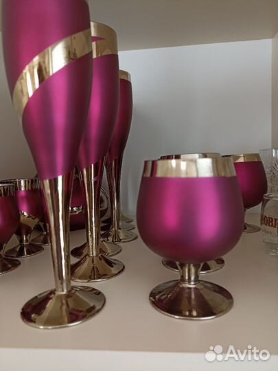 Набор бокалов, фужеров и рюмок с графином