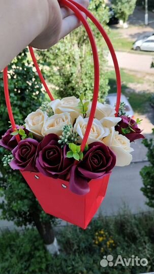 Букет из мыльных роз