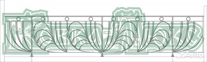Кованое ограждение «О004»