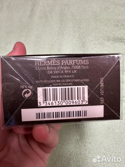 Туалетная вода terre d'hermes 100 ml