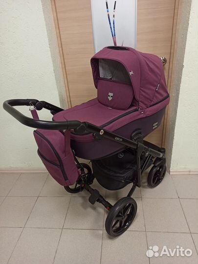 Яркая вишенка коляска Adamex Emilio 3 в 1