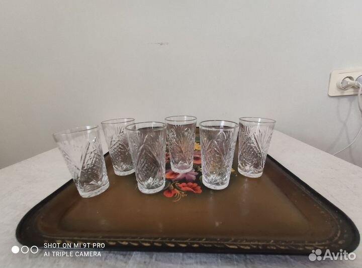 Хрустальные фужеры и рюмки