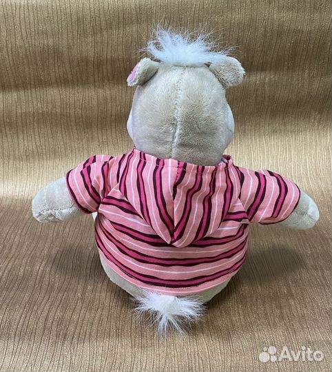 Мягка игрушка Бегемот 20см в розовой кофте